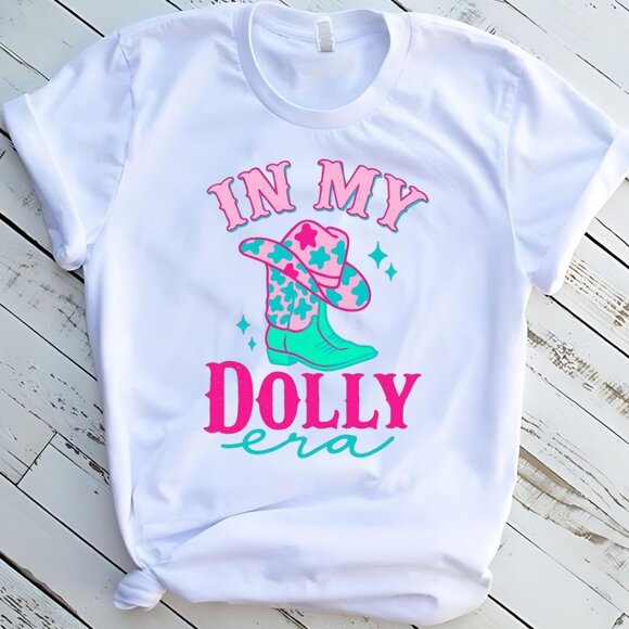 In My Dolly Era Western Tee Graphic Short Sleeve T-Shirt - Picture 1 of 2
